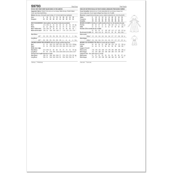 Simplicity S9793 Misses Tie-Front Wrap Halter Dress Pattern Size 8-16 - Picture 2 of 6